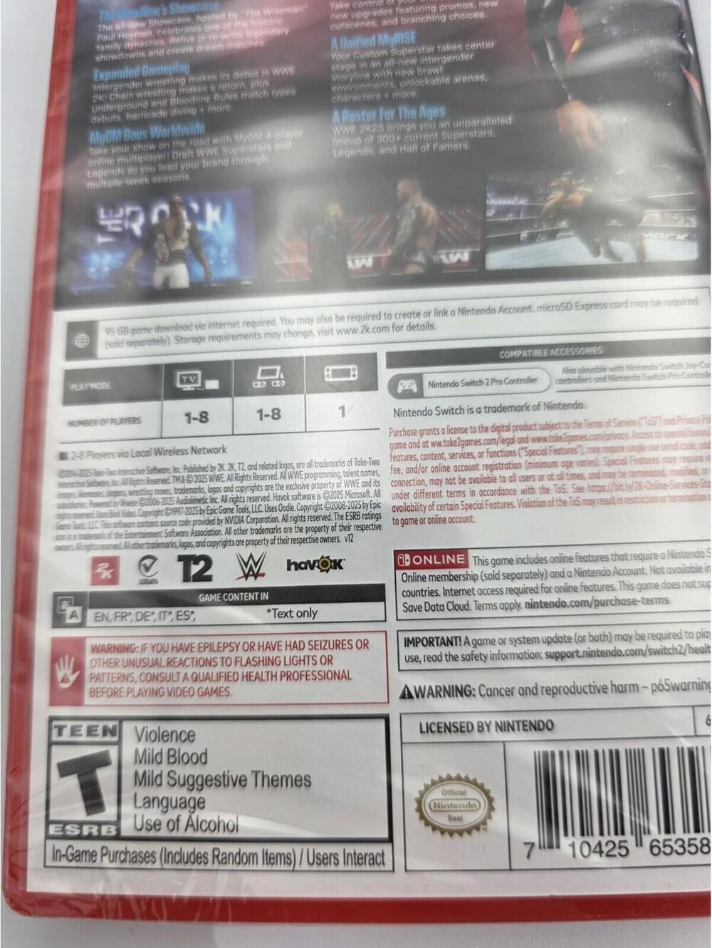 WWE 2K25 (Code-In-Box) - Nintendo Switch 2 In Box NEW - Picture 3 of 4